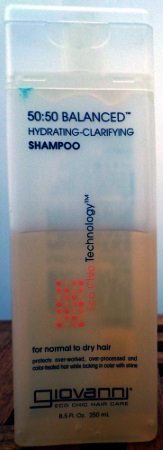 bottle of giovanni clarifying hydrating shampoo